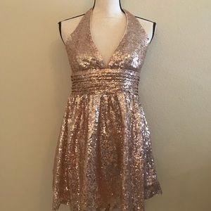 rose gold party dress